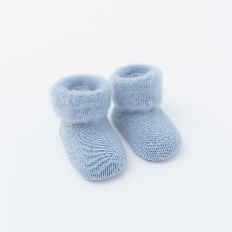 Autumn Winter Tube Socks Newborn Baby Plus Velvet Thick Warm Socks Relent Boneless Slip Baby Socks 0-1-3 Socks
